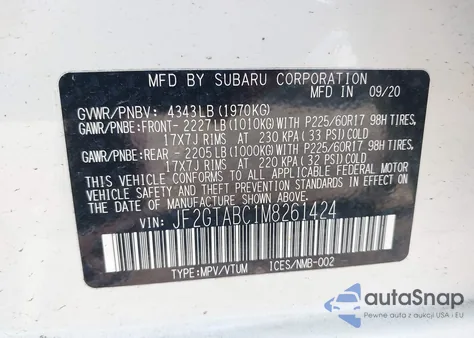 2021 Subaru Crosstrek from USA, damaged, VIN JF2GTABC1M8261424